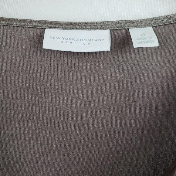 New York & Co. Waterfall Blouse Women Sz XS Grey - Picture 5 of 5